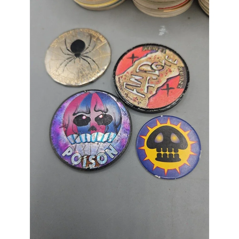 Vintage POGS Lot Of Over 320 Pieces W/ Slammers 90s Bart Jurassic Rangers Poison